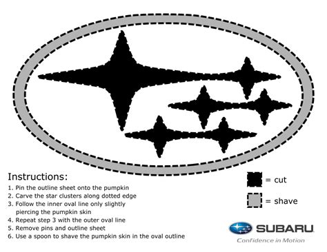 Subaru Logo Pumpkin Carving Stencil | 802 Subaru