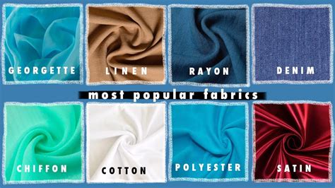 Fabric Types - Material for Sewing | Learning About Fabrics | Most ...