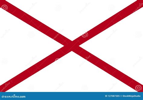 Alabama State Flag in Official Colors & Proportion Correctly. National ...