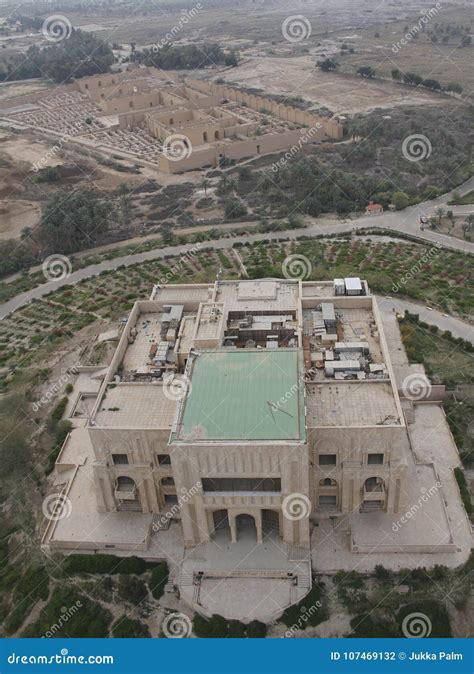 Saddam Hussein`s Deserted Palace in Babylon in Iraq Seen from Air ...