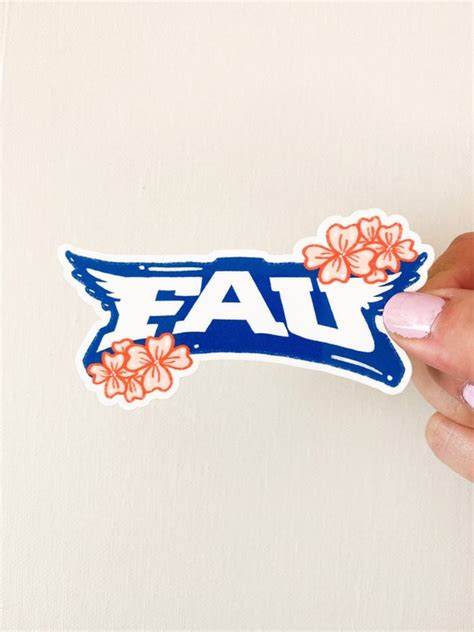 FAU Sticker FAU Owls Sticker FAU Logo Sticker Florida - Etsy