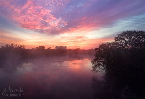 Foggy Sunrise at Spring Lake - San Marcos Photos Print Store