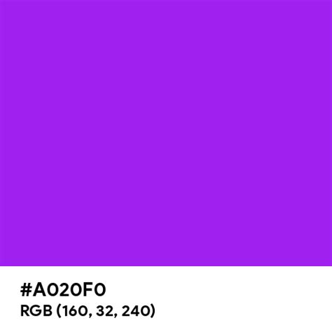 Purple (X11) color hex code is #A020F0