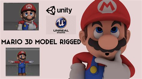 Mario Rig - Game engine ready - Works in Unity and 3D