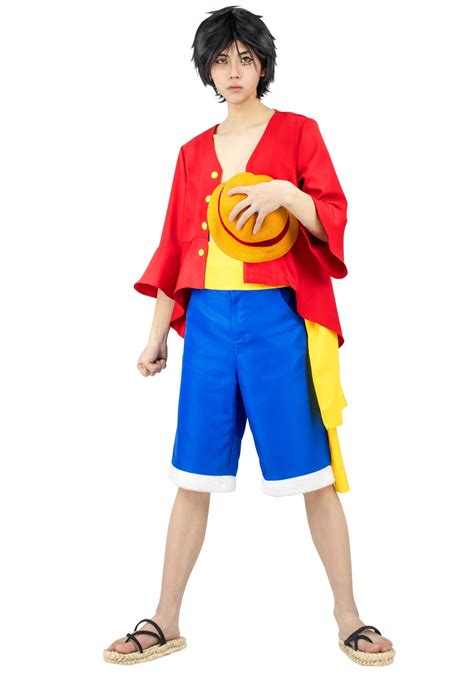 Buy DAZCOS Adult US Size Anime Monkey D Luffy Red Outfit Cosplay ...