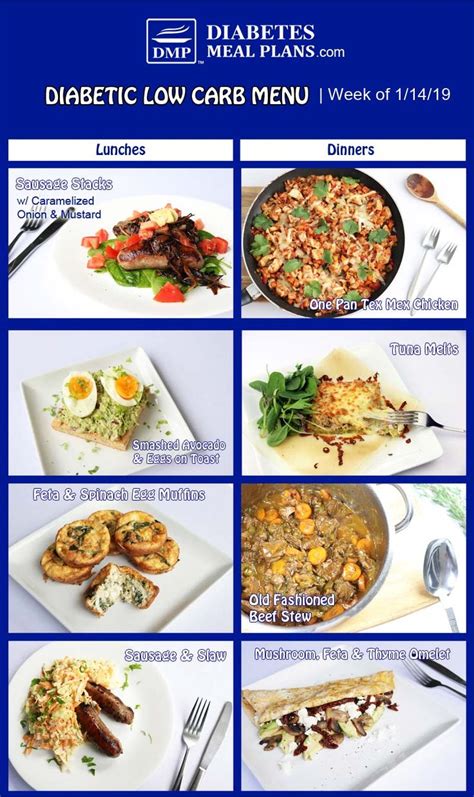 Diabetic Low Carb Meal Plan Preview: Menu Week of 1/14/19 This weeks ...