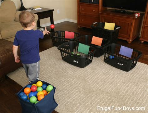 10 Ball Games for Kids - Ideas for Active Play Indoors! - Frugal Fun ...