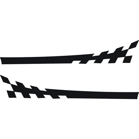 Racing Checkered Side Stripes Decals - SFF | Solar Film Foundation