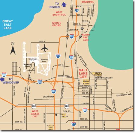 Salt Lake City Utah Airport Map