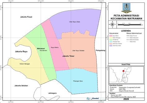 Peta Administrasi Kecamatan Matraman, Kota Jakarta Timur ~ NeededThing