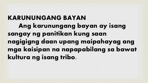 ano ang karunungang bayan - philippin news collections