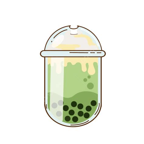 Boba Matcha Green Tea Illustration, Boba, Matcha, Drinks PNG ...