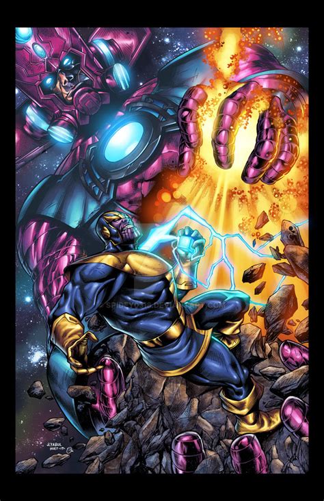 Galactus vs thanos colors by spidey0318 on DeviantArt