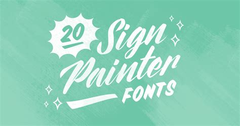 20 Sign Painter Fonts to Create Labels, Signs, and Cards - Creative ...