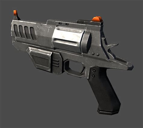 3D model Sci-Fi Revolver VR / AR / low-poly | CGTrader