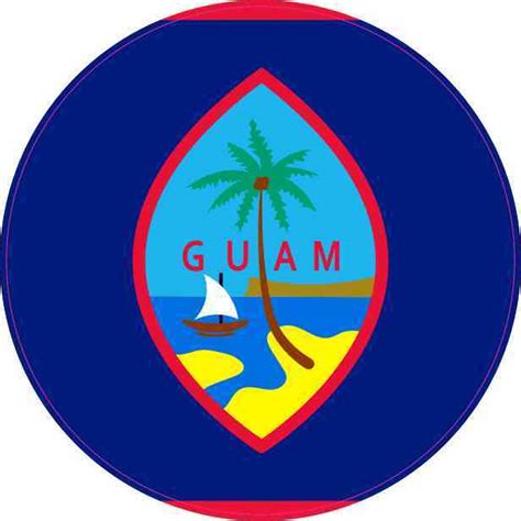 4in x 4in Guam Flag Sticker Vinyl Luggage Decal Vehicle Bumper Stickers