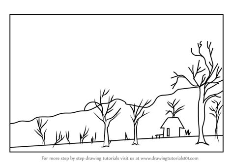 How to Draw Sunset in Desert (Sunsets) Step by Step ...