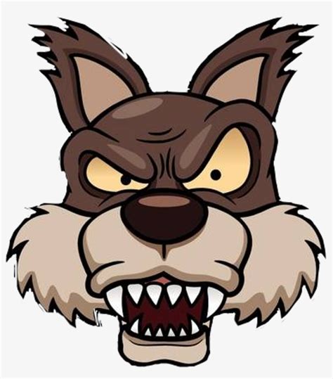 Wolf Sticker - Big Bad Wolf Face Cartoon - Free Transparent PNG ...