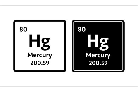 Mercury Symbol. Chemical Element of the Graphic by DG-Studio · Creative ...