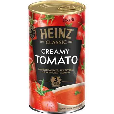 Heinz Classic Creamy Tomato Soup Canned Vegetable Soup 535g | Woolworths