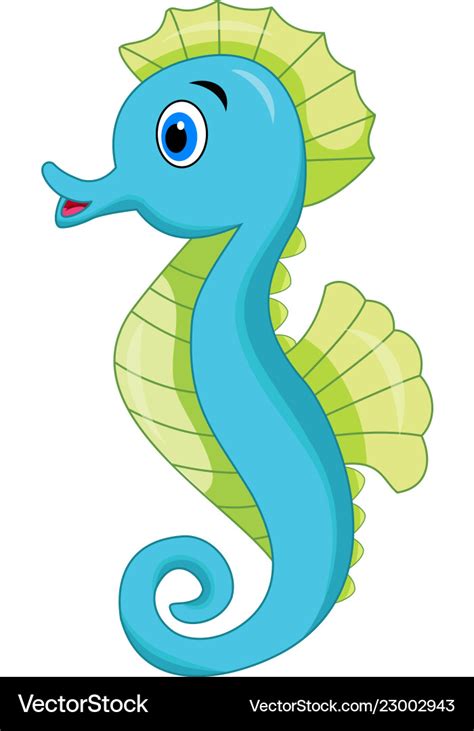 Cute Cartoon Baby Seahorse