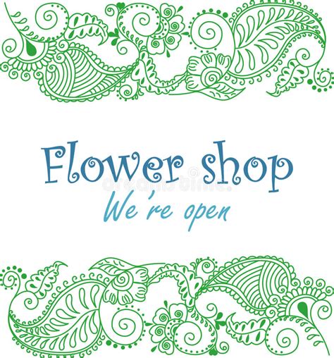 Vintage Signage for Flower Shop Stock Vector - Illustration of ...