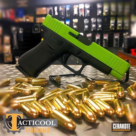 Glock 48 Slide Cerakoted using Zombie Green | Cerakote