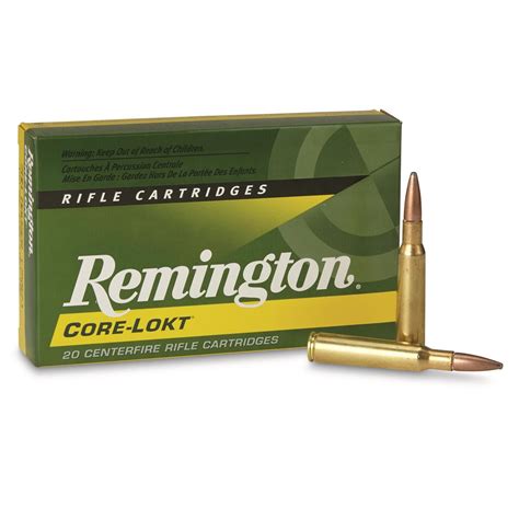 Remington, 7mm Mauser, PSP Core-Lokt, 140 Grain, 20 Rounds - 1887, 7mm ...