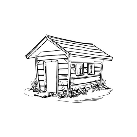 Premium Vector | Dog house coloring book dog house coloring page black ...