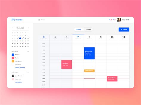 Schedule / Calendar Web App by OTAKOYI on Dribbble