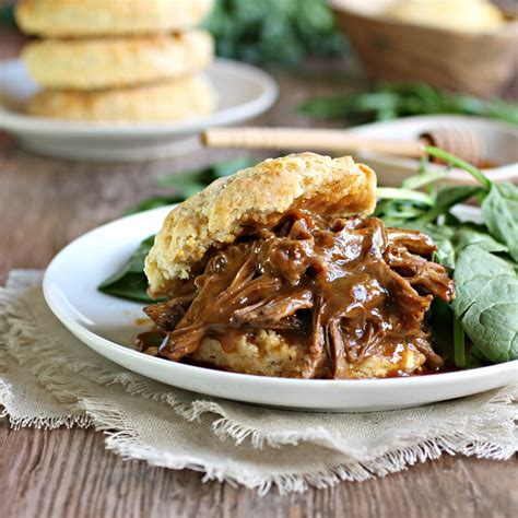 Hungry Couple: Pulled BBQ Brisket with Honey Cornmeal Biscuits