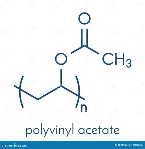 Polyvinyl Acetate PVA Polymer, Chemical Structure. Main Component Of ...