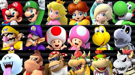 Mario Kart Wii HD - All Characters - YouTube