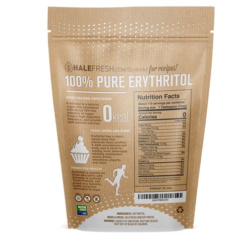 Erythritol Sweetener Natural Sugar Substitute 3lb - Granulated Low ...