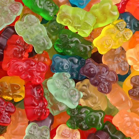 Amazon.com : Gummy Bears - Assorted 12 Flavors Gummies Candy in Jar ...