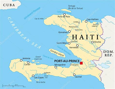 Haiti Political Map Stock Vector by ©Furian 70014345