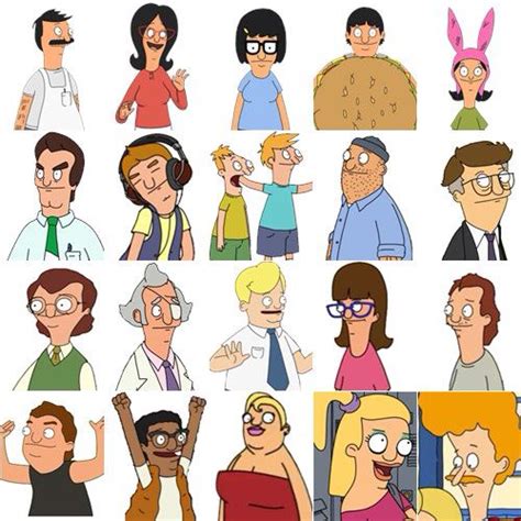 bobs burgers characters drawing - carlogowallpaperblack