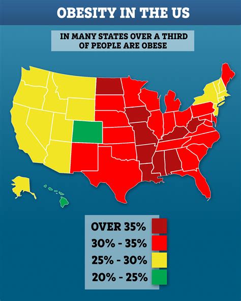 Obesity Map USA | Printable Map Of USA