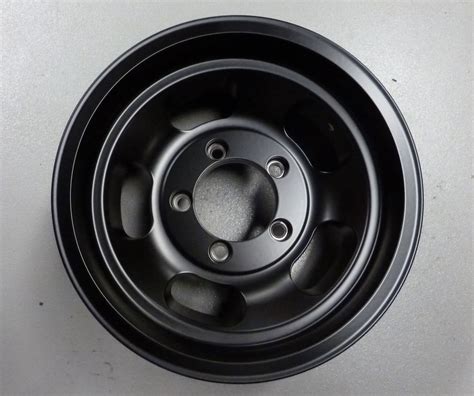 15x8 Slotted Mag Wheel, Black Matte Aluminum-Broncograveyard.com