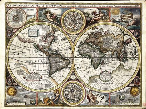 Ancient World Maps: World Map 17th Century