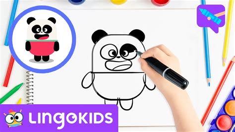 How to Draw ELLIOT the Panda 🐼| Art For Kids 🎨 CRAFTS by Lingokids ...