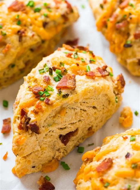 Savory Scones with Bacon Cheddar and Chive