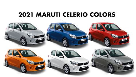 2021 Maruti Celerio Colors: White, Red, Orange, Blue, Silver, Grey ...