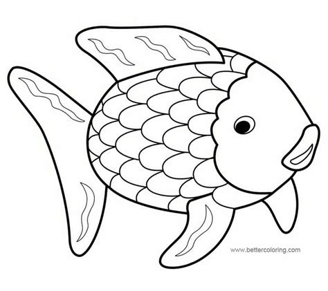 Rainbow Fish Printable Coloring Page