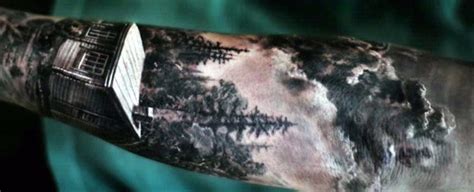 40 Log Cabin Tattoo Designs for Men [2023 Inspiration Guide]