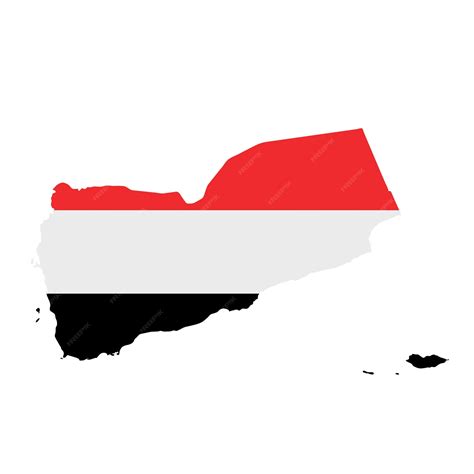 Premium Photo | Yemen flag map country outline with national flag