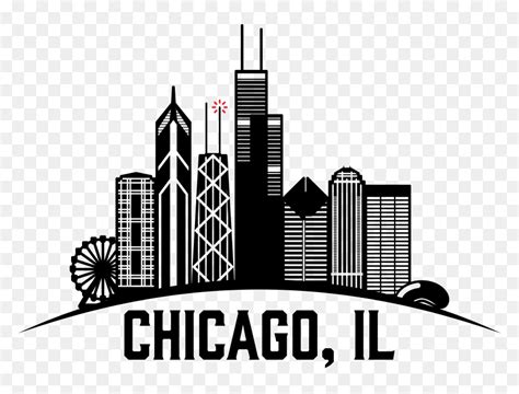 Chicago Skyline Logo Outline