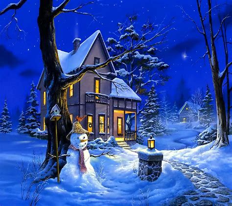 Christmas Night Wallpaper - WallpaperSafari