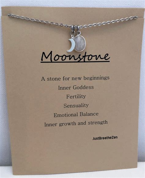 Moonstone Necklace, Moonstone Crystal Necklace, Moonstone Healing ...