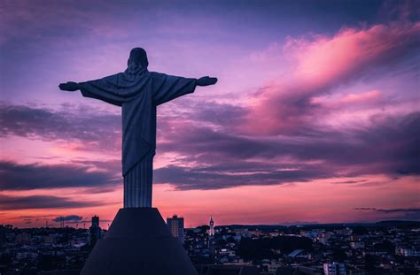 Download Sunrise Jesus Rio De Janeiro Brazil Cloud Statue Religious ...